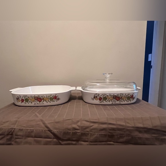 Vintage CORNING WARE Spice of Life LE ROMARIN Casserole Dish A-10-B Lid P-10-C-1 - Picture 2 of 7